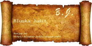 Bluska Judit névjegykártya
